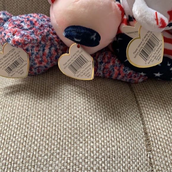 Vintage Ty Original Beanie Babies Lot of Patriotic Bears - Picture 8 of 16